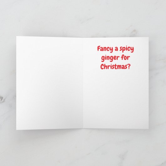 Fancy a spicy ginger for Christmas? Kaart (Binnen)