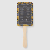 Fancy aangepaste anjer geïnspireerde herfsttrouw handwaaier (Achterkant)