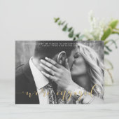 Fancy aankondiging Verloving bruiloft (Staand voorkant)