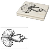 Fancy aanwijsvinger rubberen kunststempel rubberstempel (Gestempeld)