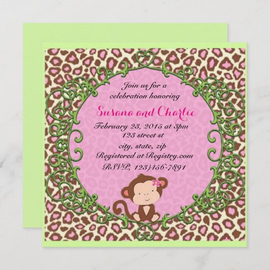 Fancy aap kaart (Voorkant / Achterkant)