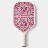 Fancy Abstract Paisley Pattern in Pinks and White Pickleball Paddle (Achterkant)