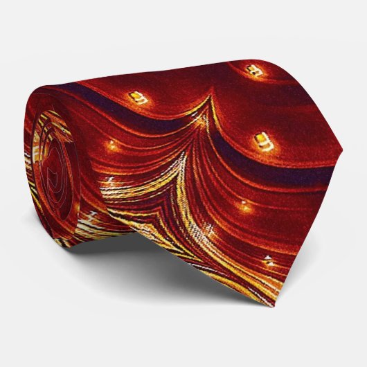 Fancy Abstract Stropdas Patroon (Opgerold)