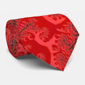 Fancy Abstracte rode en zwarte Filigree Fractal Stropdas (Opgerold)