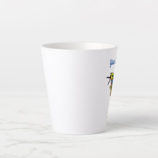 Fancy Abstracte visschaalachtige vinnen Latte Mok (Voorkant)