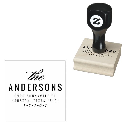 Fancy achternaam Retouradres Stempel (Gestempeld)