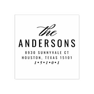 Fancy achternaam Retouradres Stempel