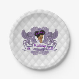 Fancy Afrikaans Baby Girl Paars|White Prinses Papieren Bordje
