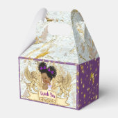 Fancy Afrikaanse prinses in het Paars en marmer Go Bedankdoosjes (Achterkant)