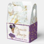Fancy Afrikaanse prinses in het Paars en marmer Go Bedankdoosjes (Geopend)