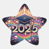 Fancy Afstuderen 2025 Ster Sticker (Voorkant)