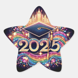 Fancy Afstuderen 2025 Ster Sticker