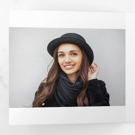 Fancy Afstuderen multi-foto Drieluik Aankondiging (Binnenzijde eerst)