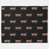 Fancy Alaska Carved Totem Pole Foto gemaakt Fleece Deken (Voorkant (Horizontaal))