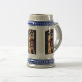 Fancy Alaskan Carved Totem Pole Color Ontworpen Bierpul (Voorkant rechts)