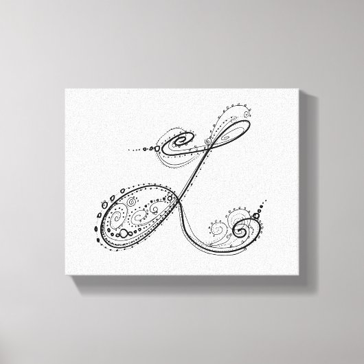 Fancy alfabet Letter L Canvas Afdruk (Voorkant)