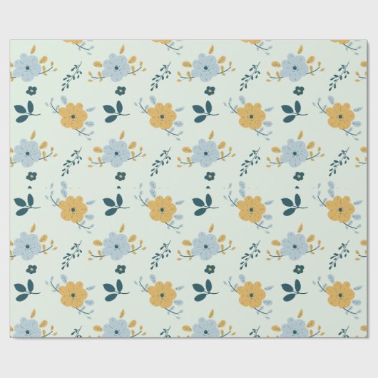 Fancy allover patroon naadloze bloemmotief cadeaupapier (Vlak)