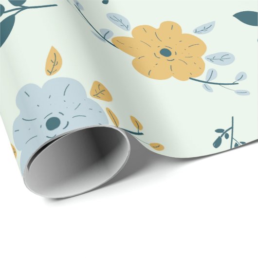 Fancy allover patroon naadloze bloemmotief cadeaupapier (Rol Hoek)