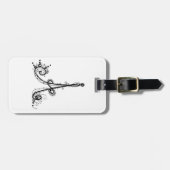 Fancy Alphabet™ "A"-Bagagelabel! Bagagelabel (Voorkant horizontaal)