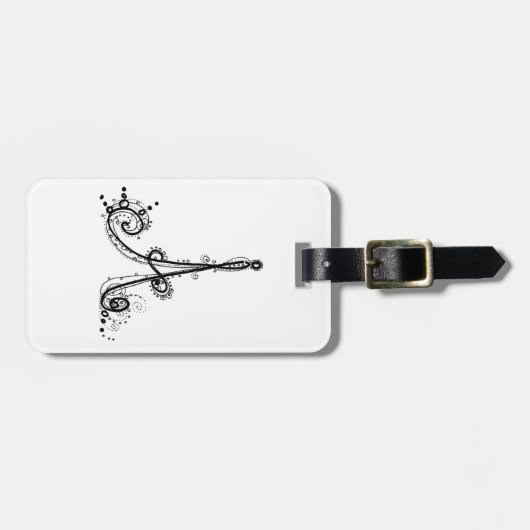 Fancy Alphabet™ "A"-Bagagelabel! Bagagelabel (Voorkant horizontaal)