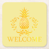 Fancy anananas Welkom Kartonnen Onderzetters (Voorkant)