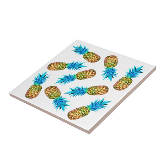 Fancy anananassen tegeltje (Zijkant)