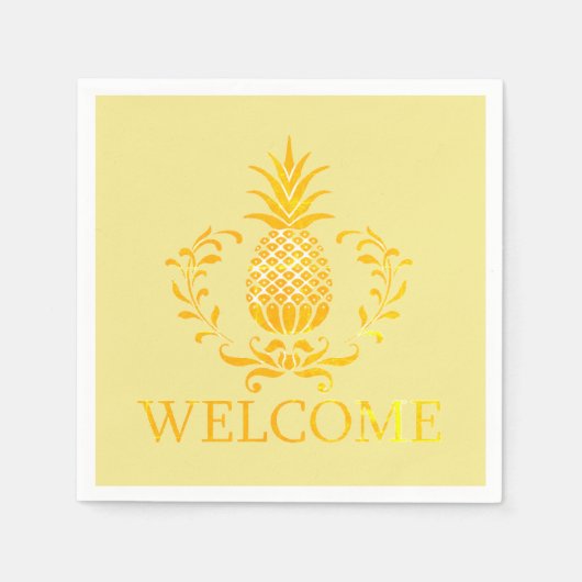 Fancy Ananas Welkom Servet (Voorkant)