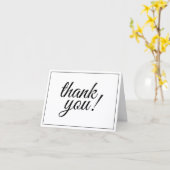 Fancy and Luxurious "thank you!" Postcard Kaart (Gele Bloem)