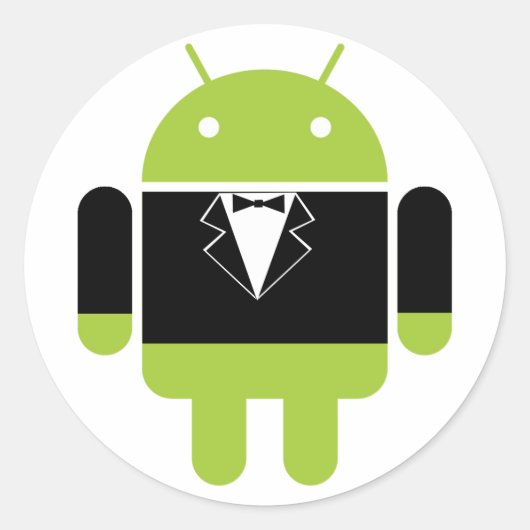 Fancy Android-Stickers Ronde Sticker (Voorkant)