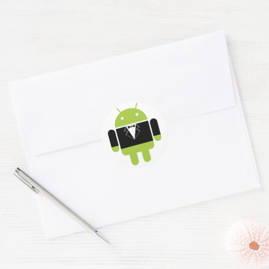 Fancy Android-Stickers Ronde Sticker (Envelop)