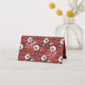 Fancy Anemones Flower Fall Wedding Plaatskaartje (Achterkant)