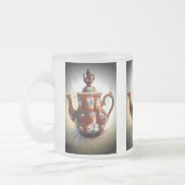 Fancy  Antiek Engels theekoffiepotje Matglas Koffiemok (Links)