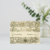 Fancy Antiek muziek Bewaar de datum Aankondigingskaart (Staand voorkant)