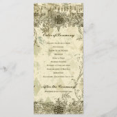 Fancy Antiek muziek bruiloft programma Programmakaart (Achterkant)