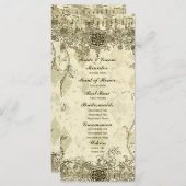 Fancy Antiek muziek bruiloft programma Programmakaart (Voorkant / Achterkant)