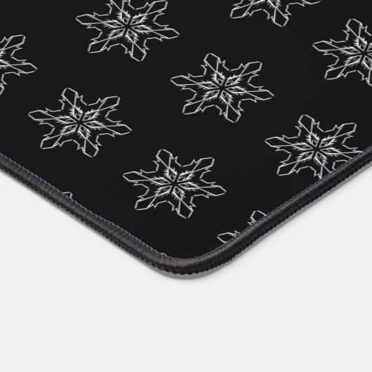 Fancy artistieke Snowflake Pattern Kerstmis Bureaumat (Hoek)