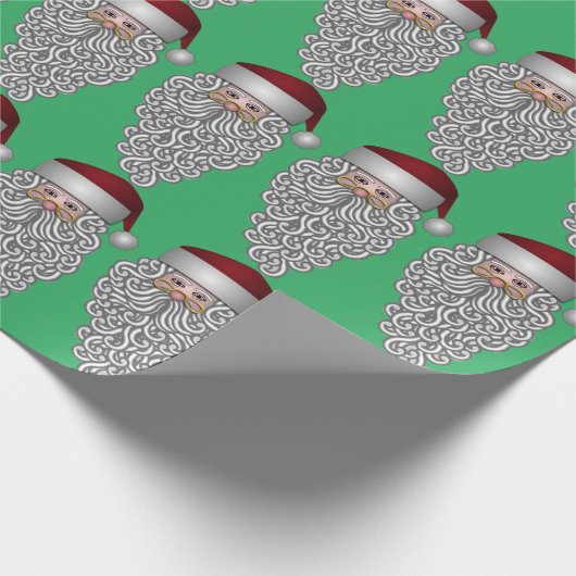 Fancy baardkerstman cadeaupapier (Hoek)