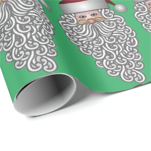 Fancy baardkerstman cadeaupapier (Rol Hoek)