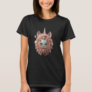 Fancy Baby Eenhoorn voor Goede Geluk, Cute Roze pa T-shirt