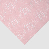 Fancy Baby JOY Lettering - Blush roze kalligrafie Tissuepapier (Detail)