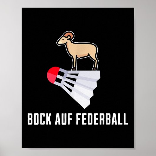 Fancy badminton - Verlangen naar badminton Poster (Voorkant)