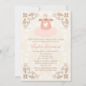 FANCY BALLERINA TUTU BABY SHOWER UITNODIGING (Voorkant)