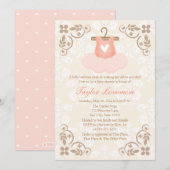 FANCY BALLERINA TUTU BABY SHOWER UITNODIGING (Voorkant / Achterkant)