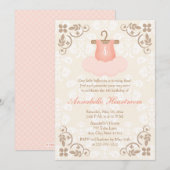 FANCY BALLERINA TUTU BIRTHDAY-INVITATIES KAART (Voorkant / Achterkant)