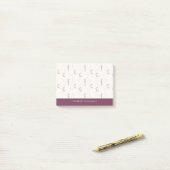 Fancy balletpatroon met Bourgondische rand Post-it® Notes (Op bureau)