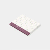 Fancy balletpatroon met Bourgondische rand Post-it® Notes (Schuin)