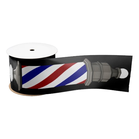 Fancy Barber Pole Satijnen Lint (Spoel)