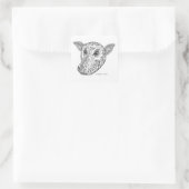 Fancy BBT - P. conspicillatus Portrait Vierkante Sticker (Tas)