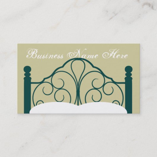 Fancy Bed Lijst Graphic met Kussens Visitekaartje (Voorkant)