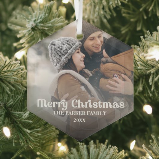 Fancy bedekking  tekst Versiering kerstglas O Glas Ornament (Insitu)